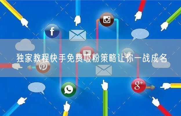 独家教程快手免费吸粉策略让你一战成名