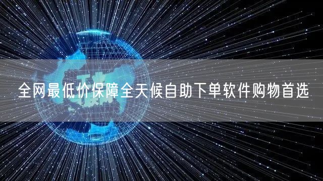 全网最低价保障全天候自助下单软件购物首选