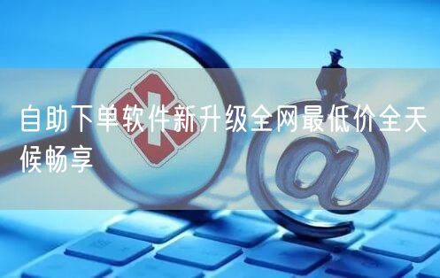 自助下单软件新升级全网最低价全天候畅享
