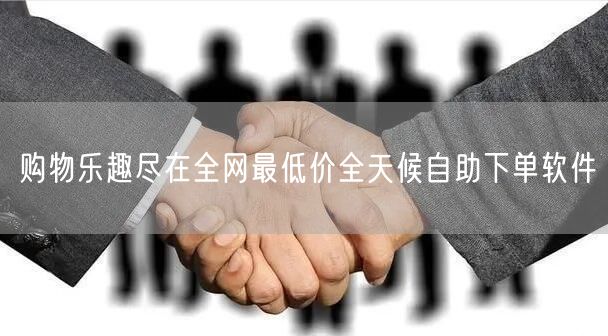 购物乐趣尽在全网最低价全天候自助下单软件